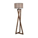 Кафява подова лампа с текстилен абажур (височина 149 cm) Maçka – Opviq lights