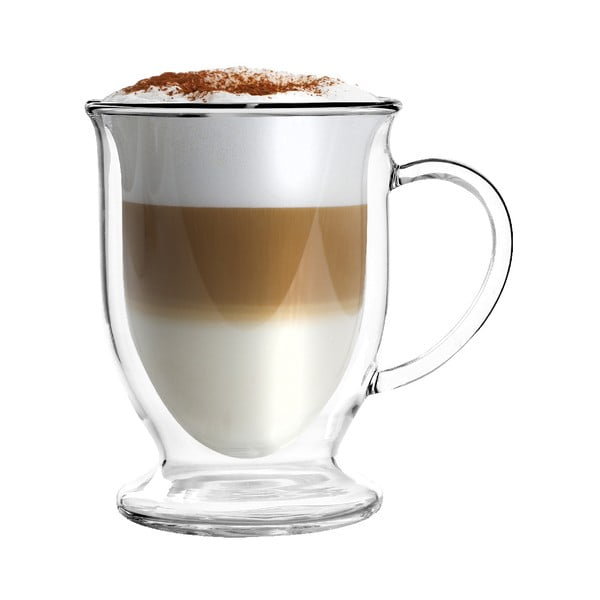 Стъклени чаши в комплект 2 бр. с двойни дъна/за лате 250 ml Amo – Vialli Design-image-3