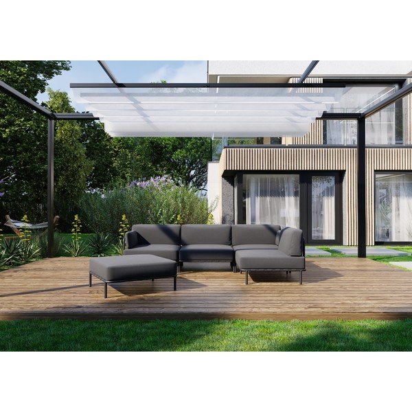 Тъмносив градински модулен диван 234 cm Salve - Sit Sit-image-1