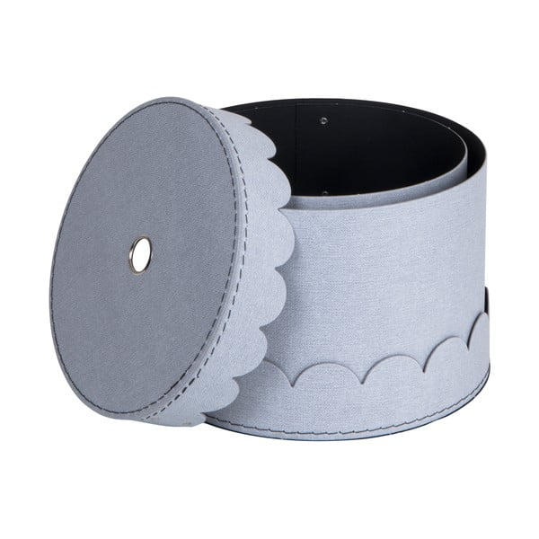 Светлосиви картонени кутии за съхранение с капаци в комплект 2 бр. ø 26x17,5 cm Wilma – Bigso Box of Sweden-image-3