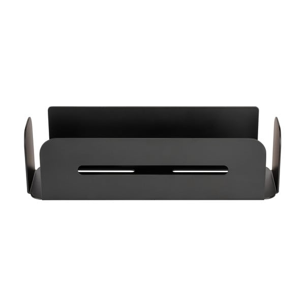 Матово черен самоносещ метален рафт за баня Bivio - Wenko-image-1