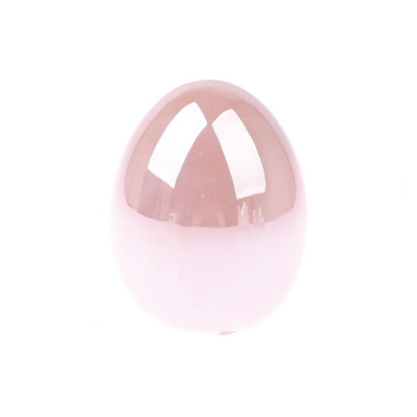 Розова керамична украса за великденски яйца, височина 10,3 см - Dakls