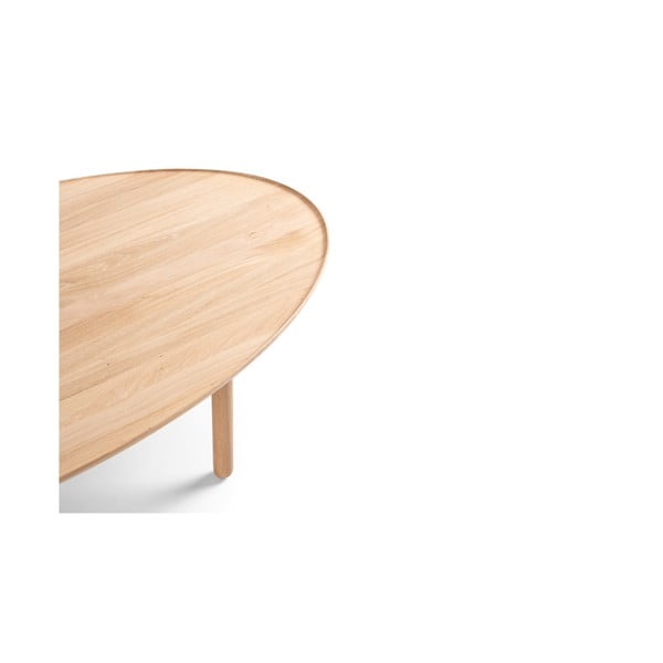 Дъбова маса за кафе в естествен цвят 65x120 cm Mu - Gazzda-image-3