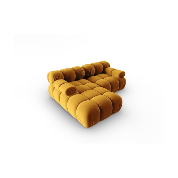 Жълт кадифен диван 191 cm Bellis - Micadoni Home-image-4