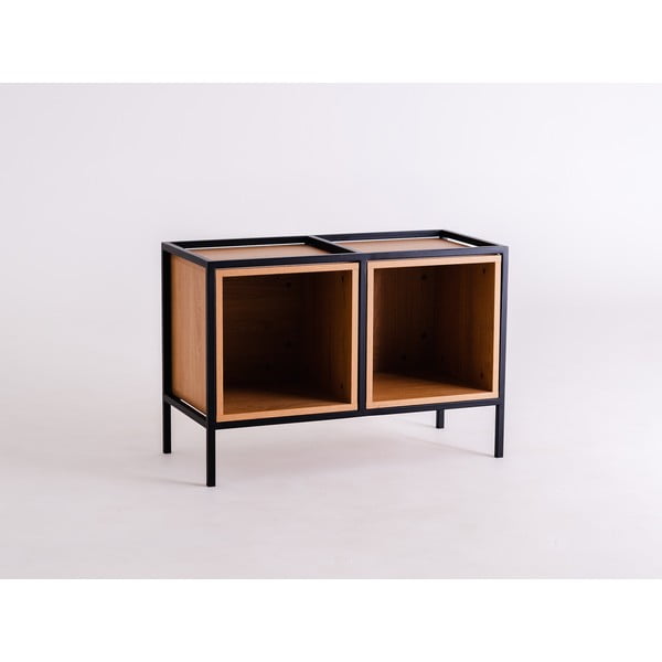 Черна етажерка в дъб 88x60 cm Skap - CustomForm-image-3