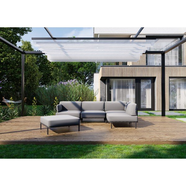 Светлосив модулен градински диван 234 cm Salve - Sit Sit-image-4