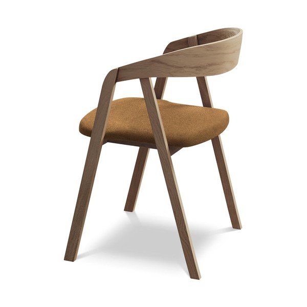 Теракотен трапезен стол от масивна дървесина Erika – Makamii-image-3