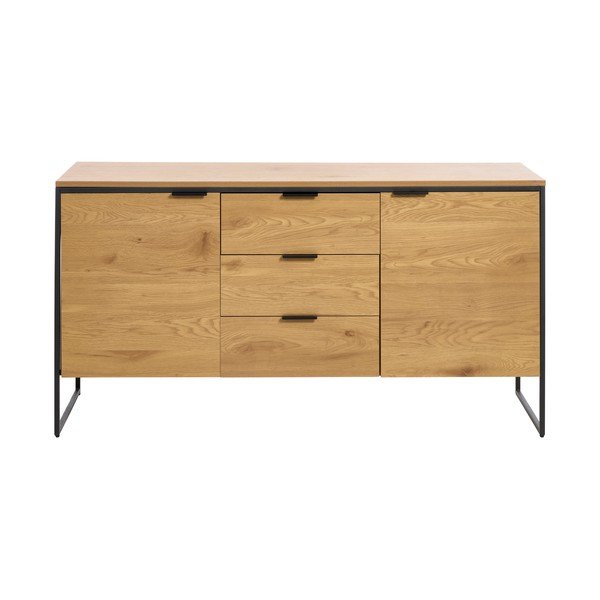 Скрин от декор от дъб  в естествен цвят 155x81x45 cm Cesura – Unique Furniture