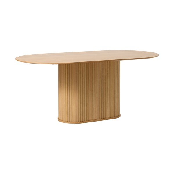 Маса за хранене с дъбов плот 95x180 cm Nola - Unique Furniture