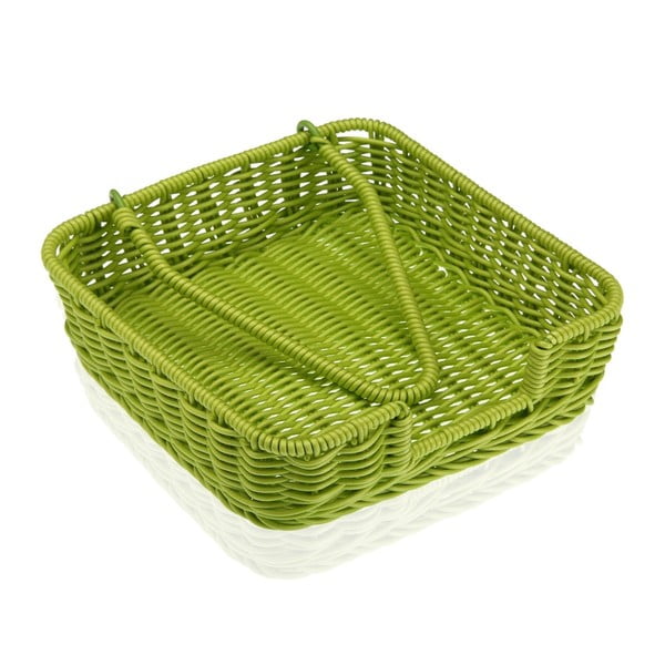 Зелена хартиена кошница за салфетки Wonda, 20 x 20 cm - Versa