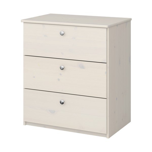 Бял нисък детски скрин от борова дървесина 64x72 cm Memphis - Tvilum-image-1