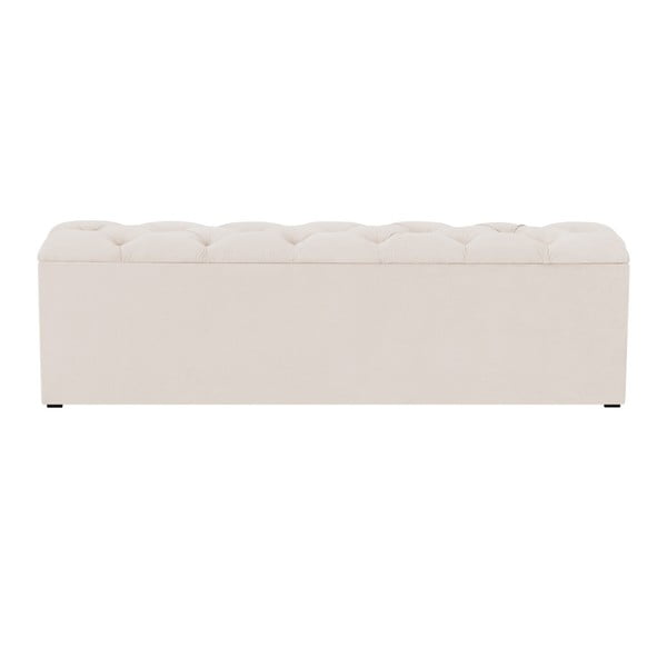 Béžový otoman k posteli s úložným prostorem Kooko Home Manna, 47 x 160 cm-image-2