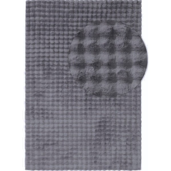 Антрацитен килим подходящ за пране 200x290 cm Bubble Anthracite – Mila Home