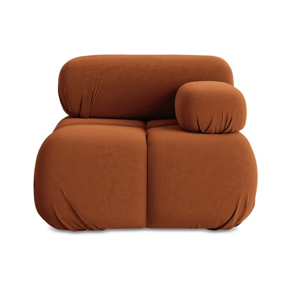 Оранжев кадифен модул за диван (десен ъгъл) Lokua – Makamii