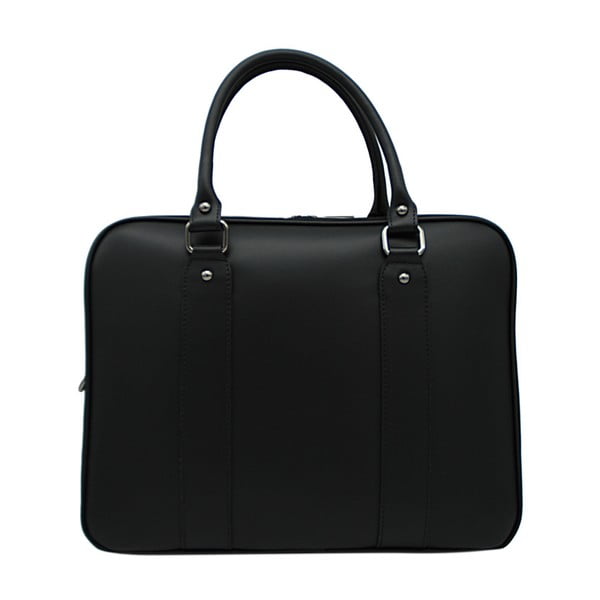 Черна чанта от естествена кожа / дамска чанта Santo Melo - Andrea Cardone