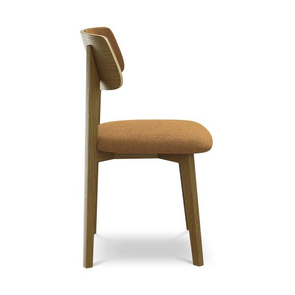 Теракотен трапезен стол от масивна дървесина Niu – Makamii-image-2