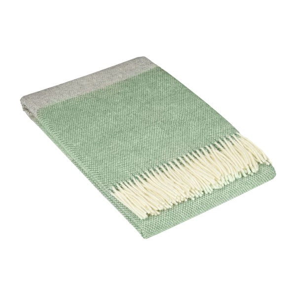 Зелено вълнено одеяло Premium, 140 x 200 cm - LANZARETTI