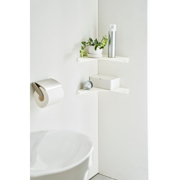 Бял ъглов метален рафт 22 cm Tower - YAMAZAKI-image-1