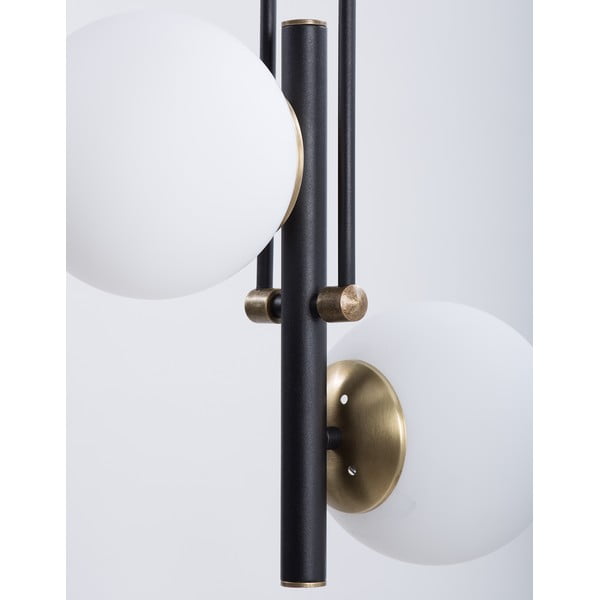 Черно-бял осветително тяло за таван със стъклен абажур ø 15 cm Libra – Squid Lighting-image-3