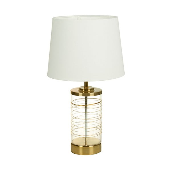 Bílá stolní lampa se základnou ve zlaté barvě SantiagoPons Leonardo