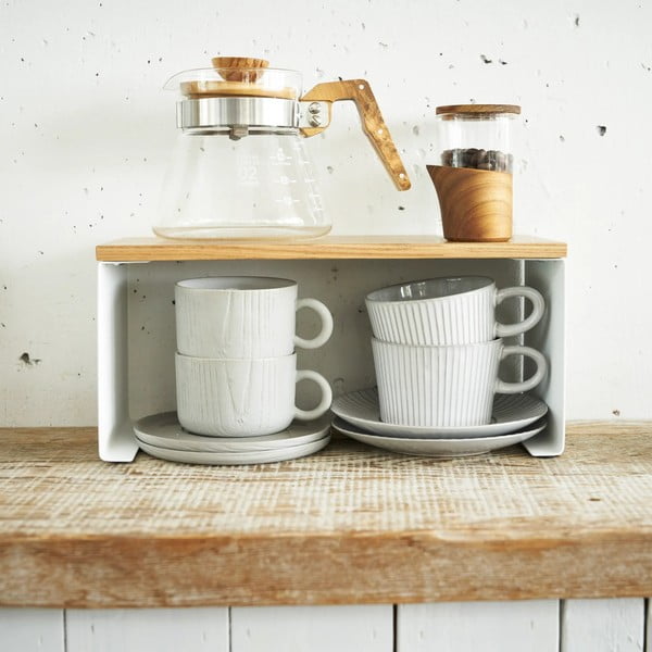 Метален допълнителен рафт в бял и естествен цвят 30,5x14 cm Tosca – YAMAZAKI-image-1