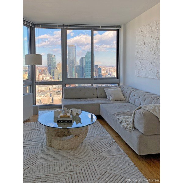 Кремав ръчно изработен вълнен килим подходящ за пране 170x240 cm Almond Valley – Lorena Canals-image-4