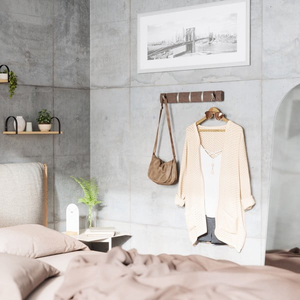 Сива стенна закачалка от тополово дърво Flip - Umbra-image-1