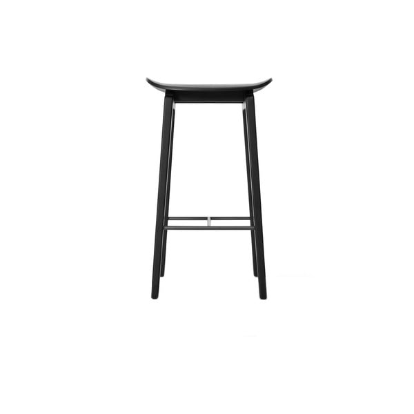 Černá barová židle z dubového dřeva NORR11 NY11, 65 x 35  cm