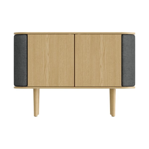 Нисък скрин с дъбов декор в цвят антрацит-природен 109x75 cm Treasures - UMAGE-image-3