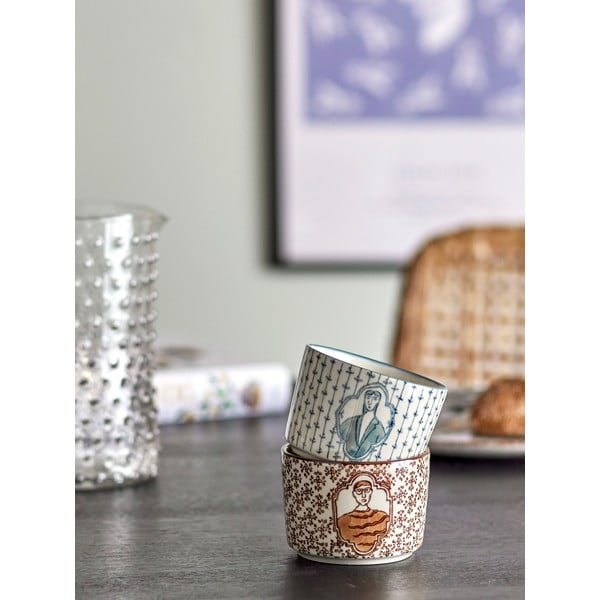 Кремави глинени купички в комплект от 2 бр. 230 ml Tonia – Bloomingville-image-1