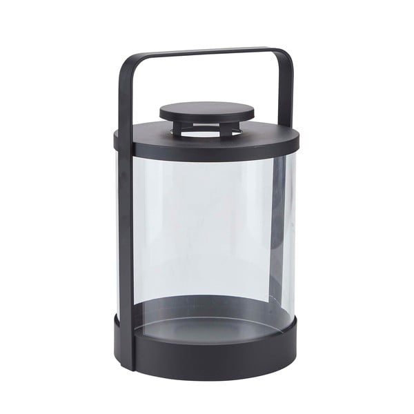 Фенер от черно стъкло, височина 26 cm - Bahne & CO