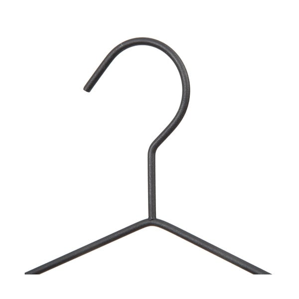 Комплект от 2 черни закачалки за дрехи с дървени детайли Матирани - Compactor-image-2