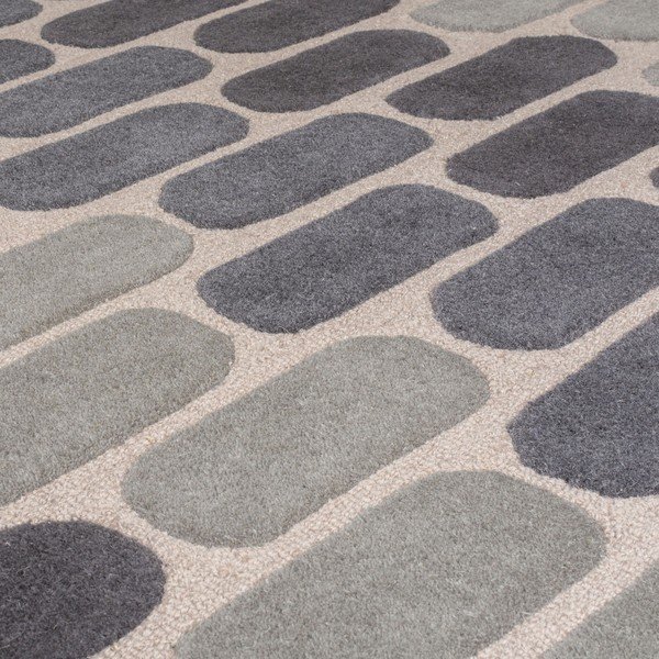 Сив вълнен килим , 160 x 230 cm Fossil - Flair Rugs-image-2