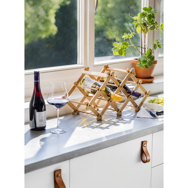 Бамбукова стойка за вино - Bonami Essentials-image-1