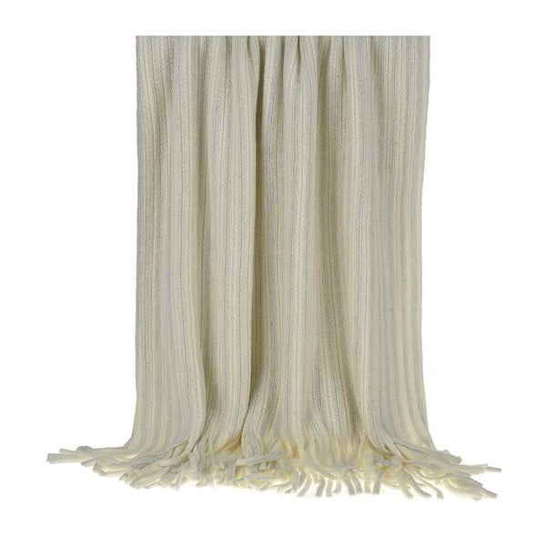 Pletený přehoz přes postel InArt Ivory Sringes, 130 x 150 cm