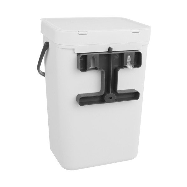 Бяло пластмасово кошче за боклук 10 l – Orion-image-1