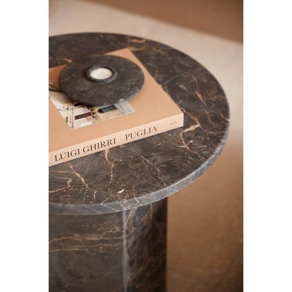 Мраморна кръгла странична масичка ø 50 cm Naxos – Actona-image-2