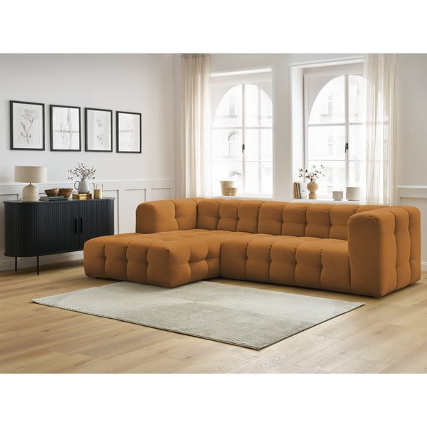 Ъглов диван в цвят жълта охра (ляв ъгъл) Cloud – Bobochic Paris-image-1