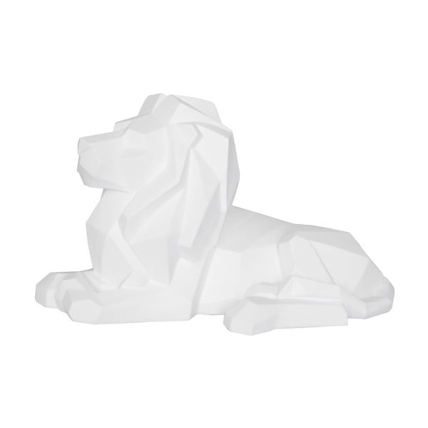 Матова бяла статуетка на лъв Origami - PT LIVING
