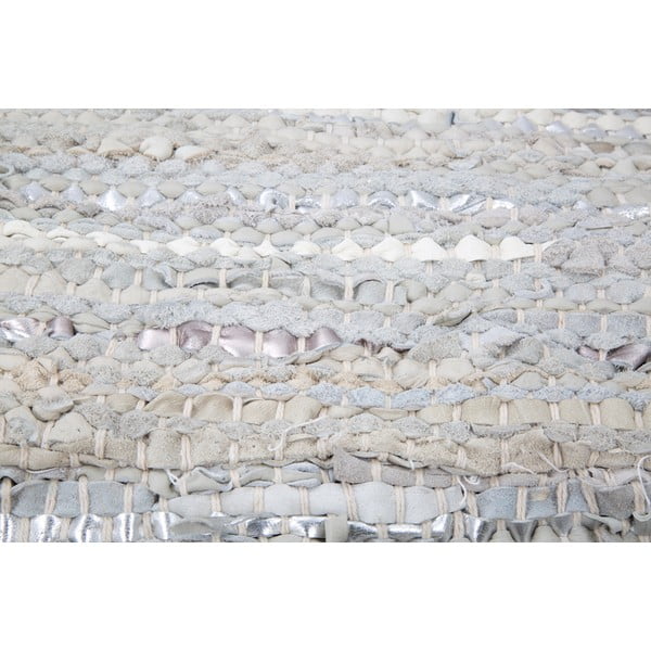 Kožený puf s bavlněnými detaily Mauro Ferretti Delhi Quadrato-image-2