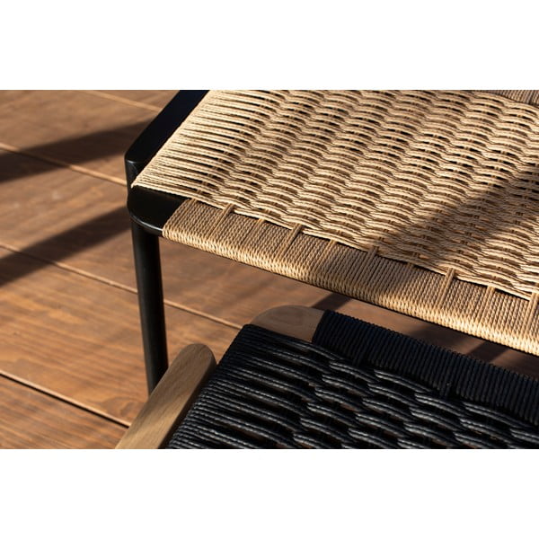 Пейка черен и естествен цвят Klupa – Gazzda-image-3