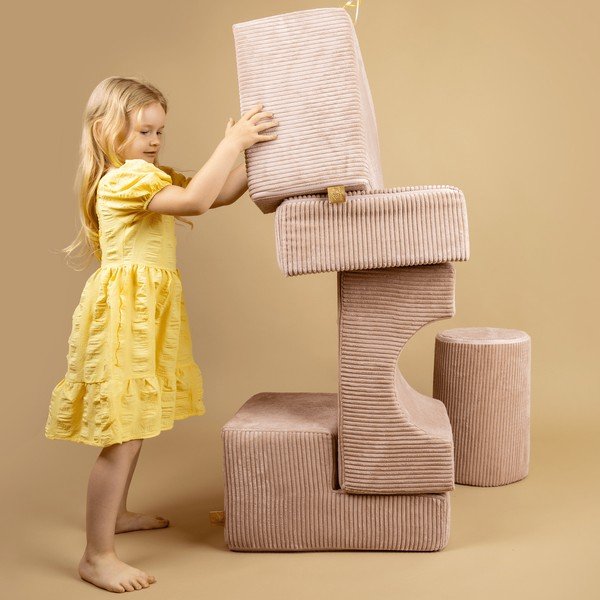 Тюркоазено велурено игрище от пяна 45x170x30 cm Montessori – Meowbaby-image-4