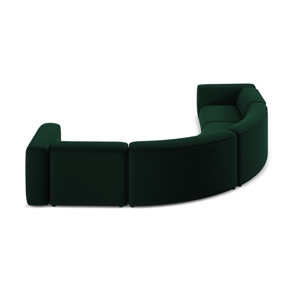 Тъмнозелен кадифен ъглов диван Ekahi – Makamii-image-4