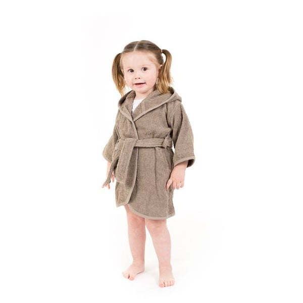 Сив памучен бебешки халат размер 1-2 години - Tiseco Home Studio-image-2