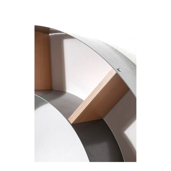 Сив стенен шкаф за книги Snail - Kare Design-image-1