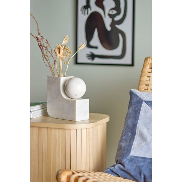 Бяла мраморна ваза Abbelin - Bloomingville-image-1