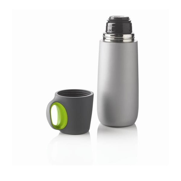 Zelená termoska s hrníčkem XD Design Bopp, 600 ml-image-1