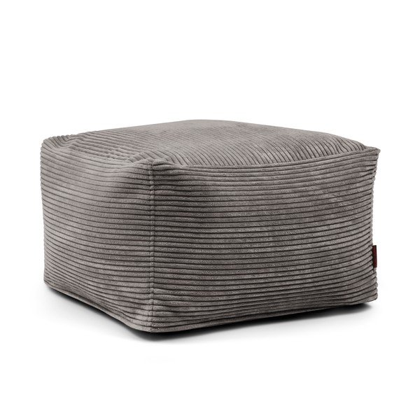 Тъмносив пуф от рипсено кадифе Softbox MooG – SLOWDOWN