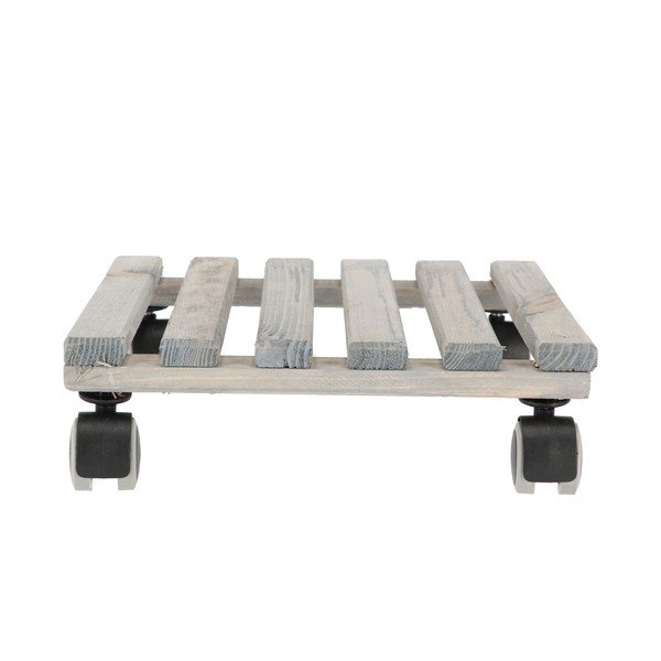 Сива дървена подвижна подложка за саксии , 29 x 29 cm - Esschert Design-image-2