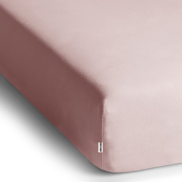 Светлорозов еластичен чаршаф от джърси 180x200 cm Amber – Restilo-image-1